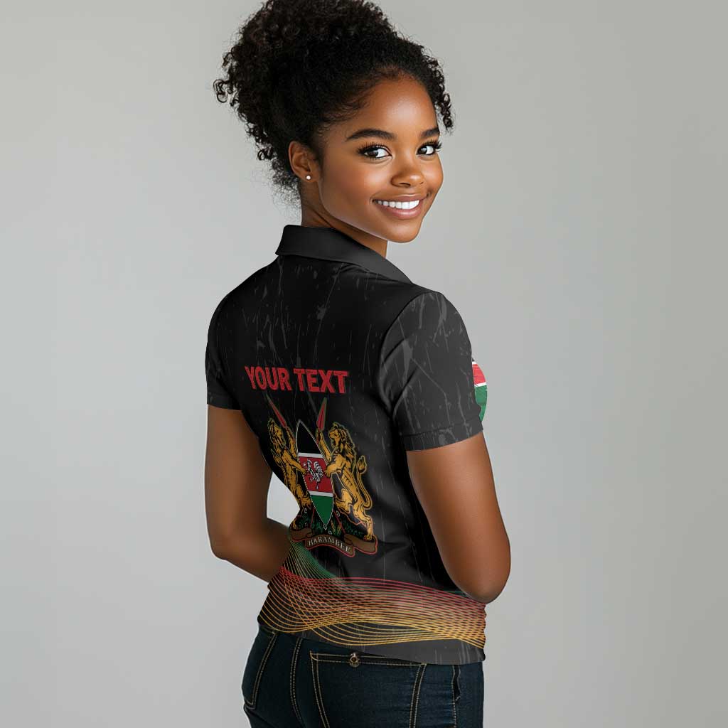 Personalized Kenya Black History Month Women Polo Shirt Live It Learn It Make It - African Pride
