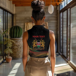 Personalized Kenya Black History Month Women Sleeveless Polo Shirt Live It Learn It Make It - African Pride