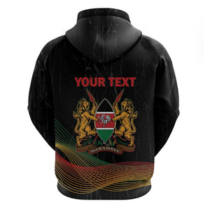 Personalized Kenya Black History Month Zip Hoodie Live It Learn It Make It - African Pride