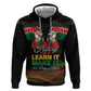 Personalized Kenya Black History Month Zip Hoodie Live It Learn It Make It - African Pride