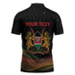 Personalized Kenya Black History Month Zipper Polo Shirt Live It Learn It Make It - African Pride