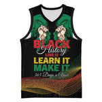 Personalized Nigeria Black History Month Basketball Jersey Live It Learn It Make It - African Pride