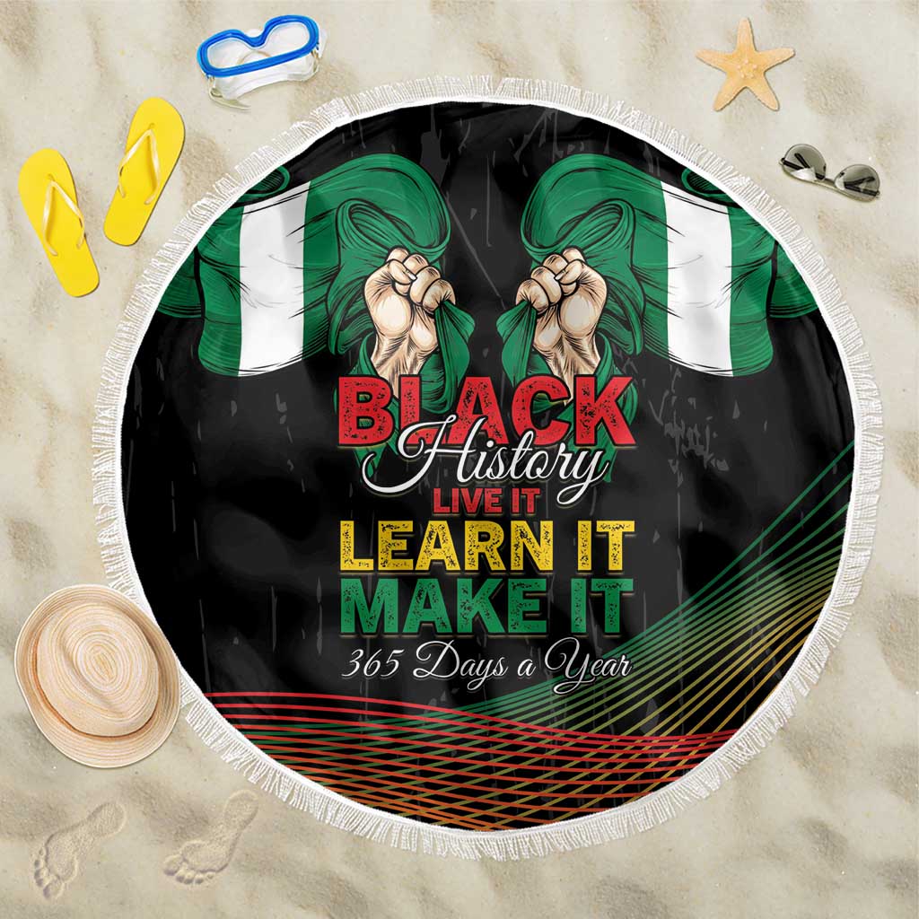 Nigeria Black History Month Beach Blanket Live It Learn It Make It - African Pride