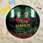 Nigeria Black History Month Beach Blanket Live It Learn It Make It - African Pride