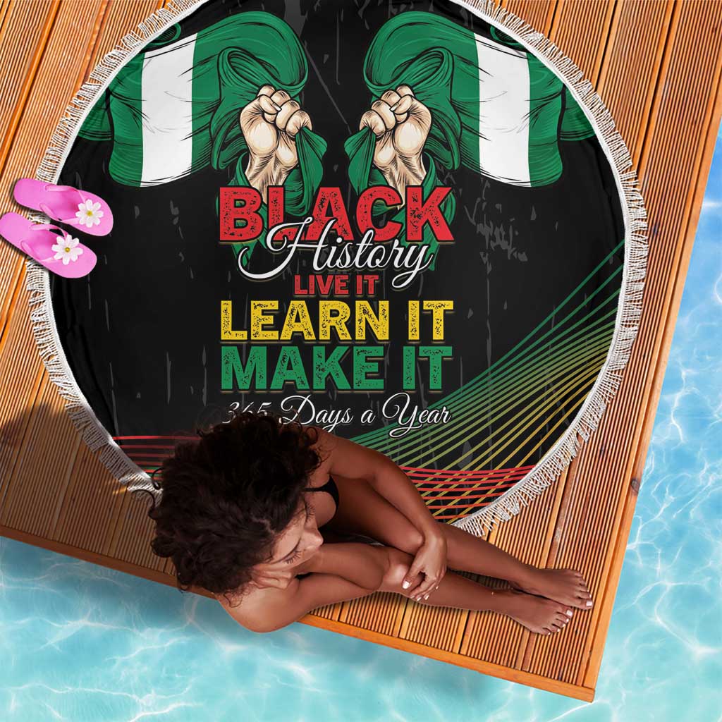 Nigeria Black History Month Beach Blanket Live It Learn It Make It - African Pride