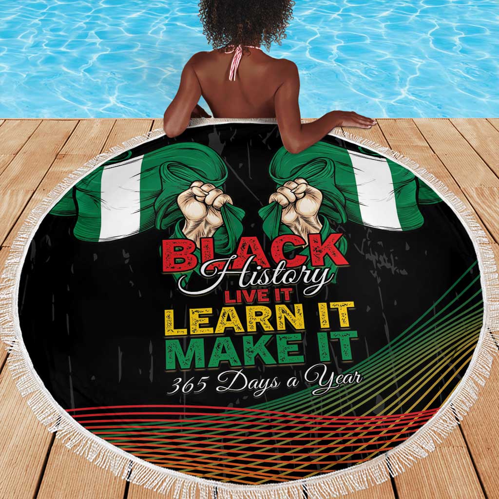 Nigeria Black History Month Beach Blanket Live It Learn It Make It - African Pride