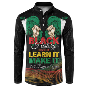 Personalized Nigeria Black History Month Button Sweatshirt Live It Learn It Make It