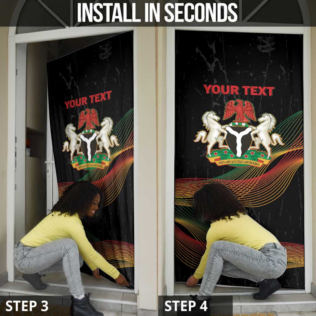 Personalized Nigeria Black History Month Door Cover Live It Learn It Make It - African Pride
