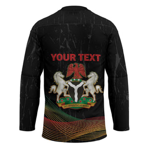 Personalized Nigeria Black History Month Hockey Jersey Live It Learn It Make It - African Pride
