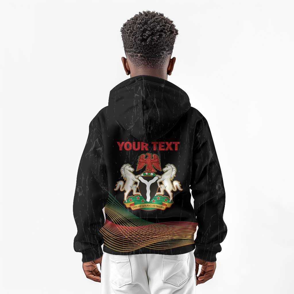 Personalized Nigeria Black History Month Kid Hoodie Live It Learn It Make It - African Pride