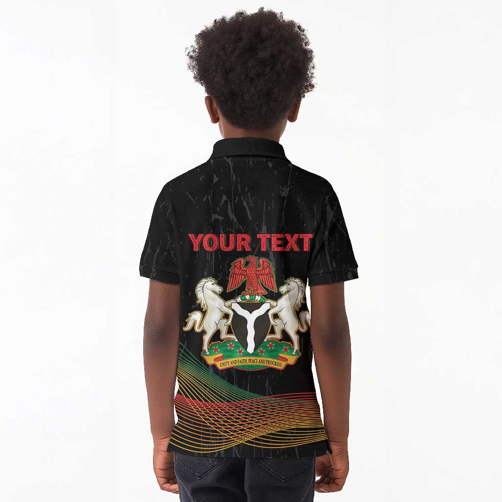 Personalized Nigeria Black History Month Kid Polo Shirt Live It Learn It Make It - African Pride