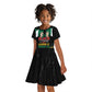 Personalized Nigeria Black History Month Kid Short Sleeve Dress Live It Learn It Make It - African Pride