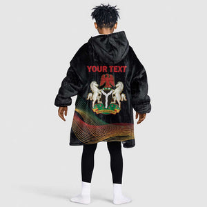 Personalized Nigeria Black History Month Kid Wearable Blanket Hoodie Live It Learn It Make It - African Pride