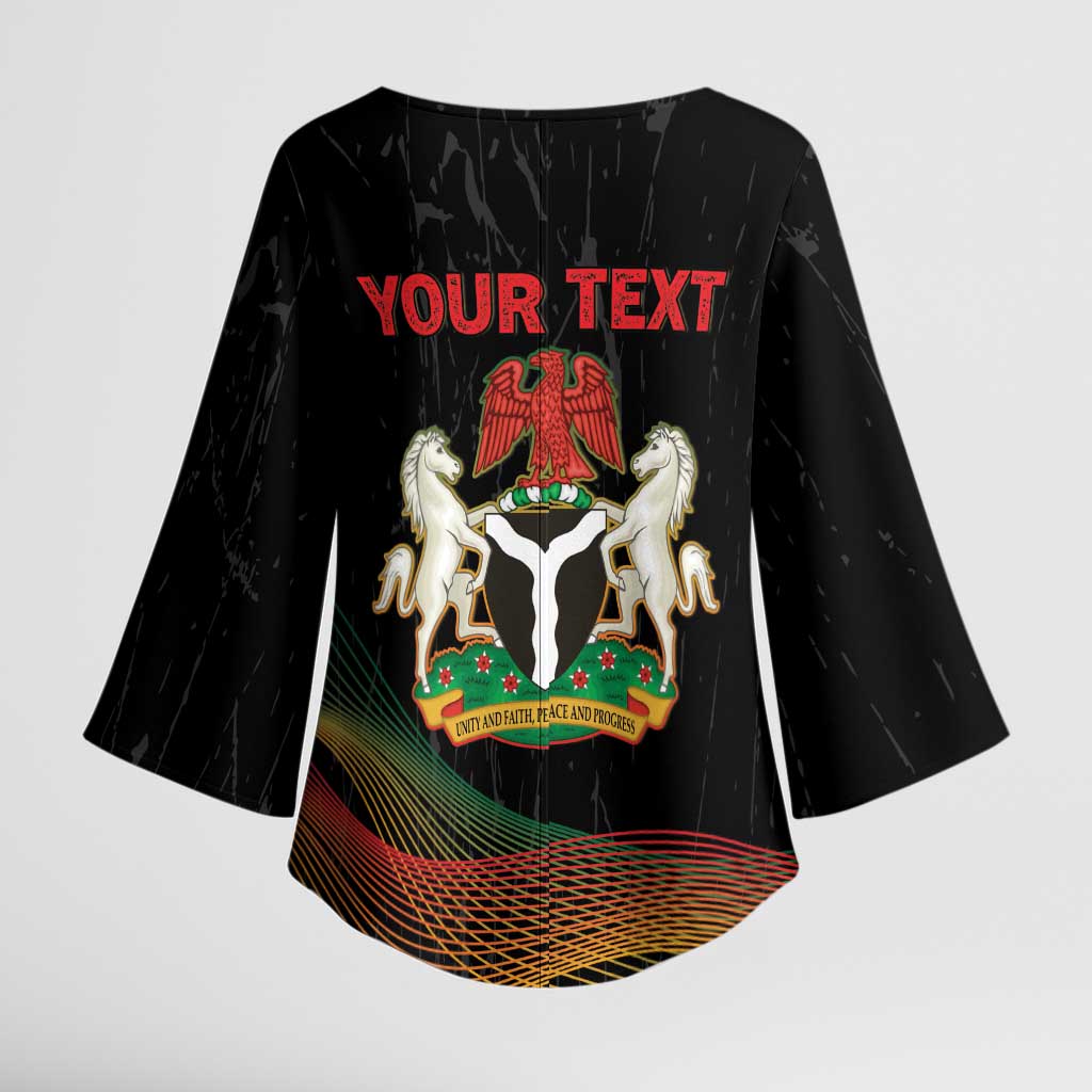 Personalized Nigeria Black History Month Kimono Sleeve Blouse Live It Learn It Make It - African Pride