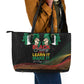 Nigeria Black History Month Leather Tote Bag Live It Learn It Make It - African Pride