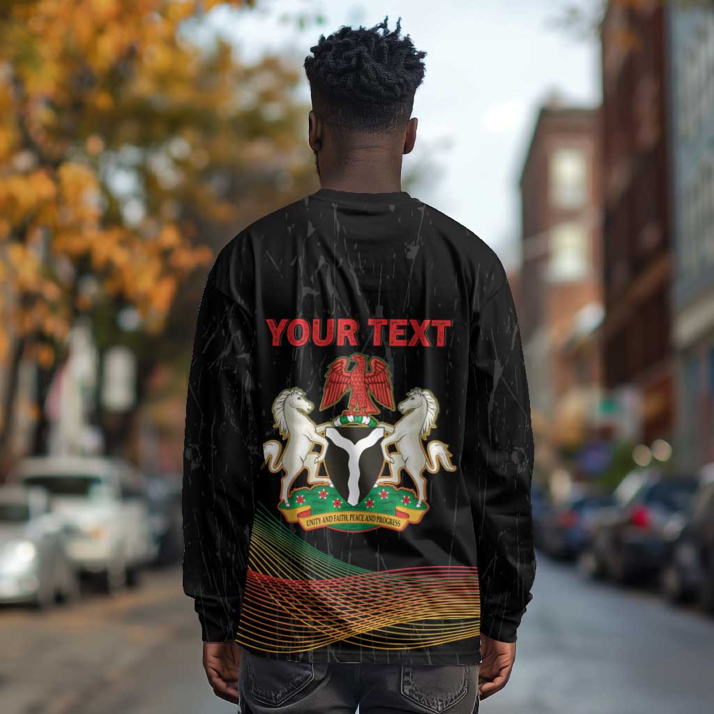 Personalized Nigeria Black History Month Long Sleeve Shirt Live It Learn It Make It - African Pride