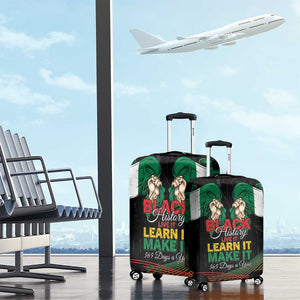 Nigeria Black History Month Luggage Cover Live It Learn It Make It - African Pride