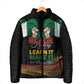 Personalized Nigeria Black History Month Padded Jacket Live It Learn It Make It - African Pride