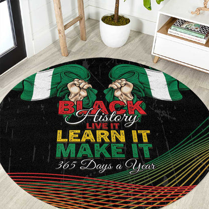 Nigeria Black History Month Round Carpet Live It Learn It Make It - African Pride