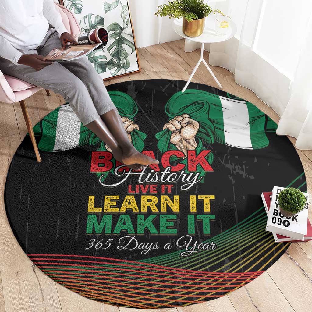 Nigeria Black History Month Round Carpet Live It Learn It Make It - African Pride
