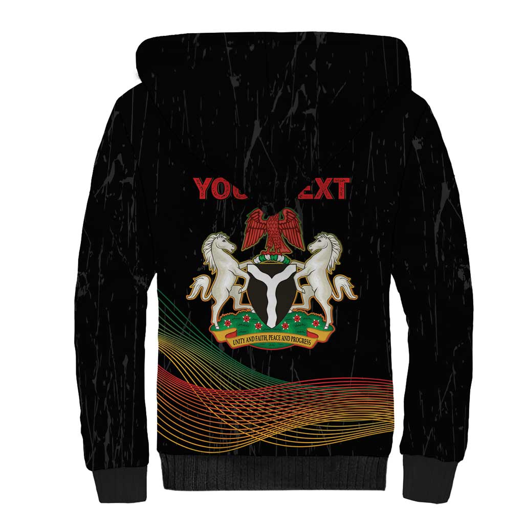 Personalized Nigeria Black History Month Sherpa Hoodie Live It Learn It Make It - African Pride