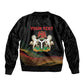 Personalized Nigeria Black History Month Sleeve Zip Bomber Jacket Live It Learn It Make It - African Pride