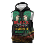 Personalized Nigeria Black History Month Sleeveless Zip Hoodie Live It Learn It Make It - African Pride