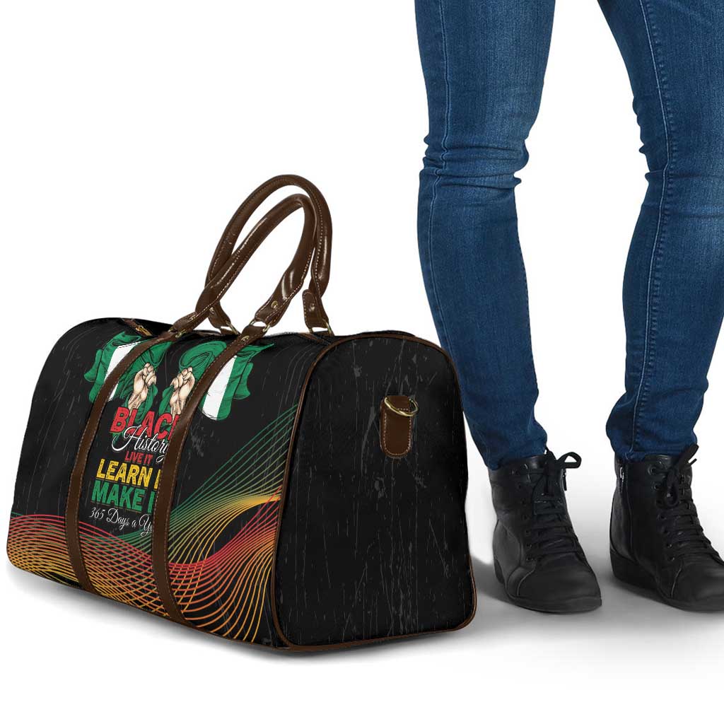 Nigeria Black History Month Travel Bag Live It Learn It Make It - African Pride