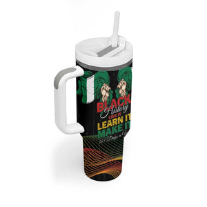 Personalized Nigeria Black History Month Tumbler With Handle Live It Learn It Make It - African Pride