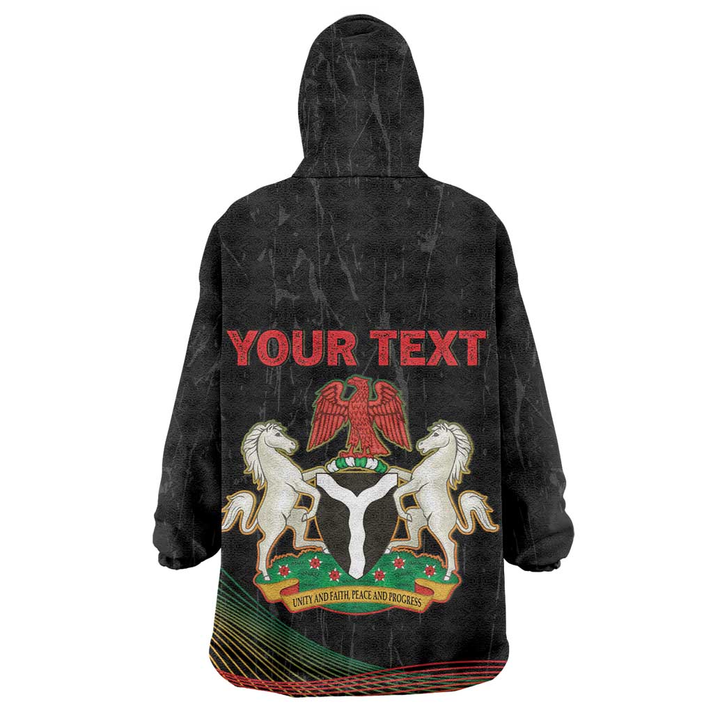 Personalized Nigeria Black History Month Wearable Blanket Hoodie Live It Learn It Make It - African Pride