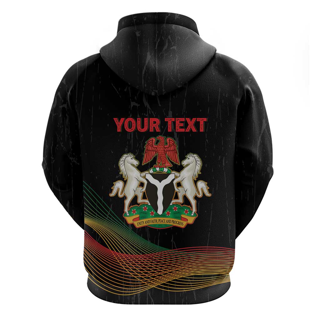 Personalized Nigeria Black History Month Zip Hoodie Live It Learn It Make It - African Pride