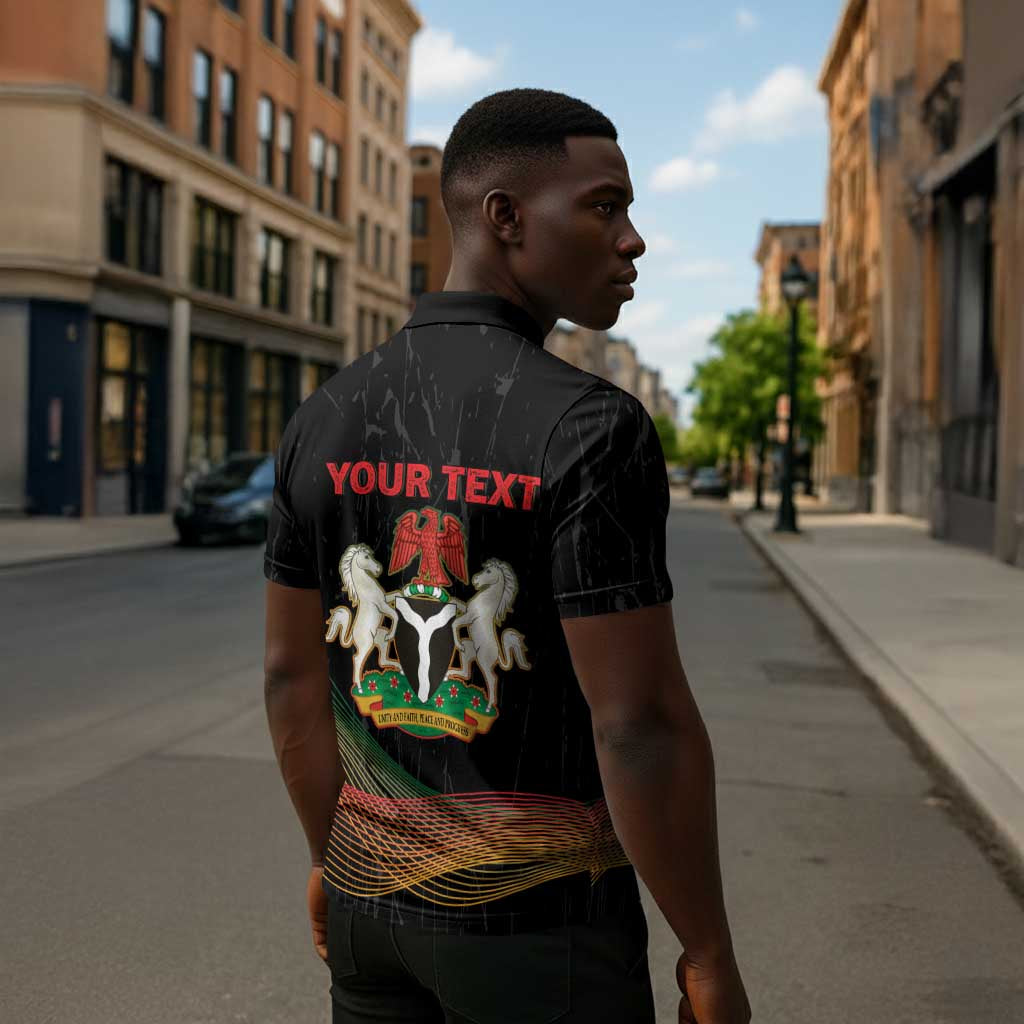 Personalized Nigeria Black History Month Zipper Polo Shirt Live It Learn It Make It - African Pride