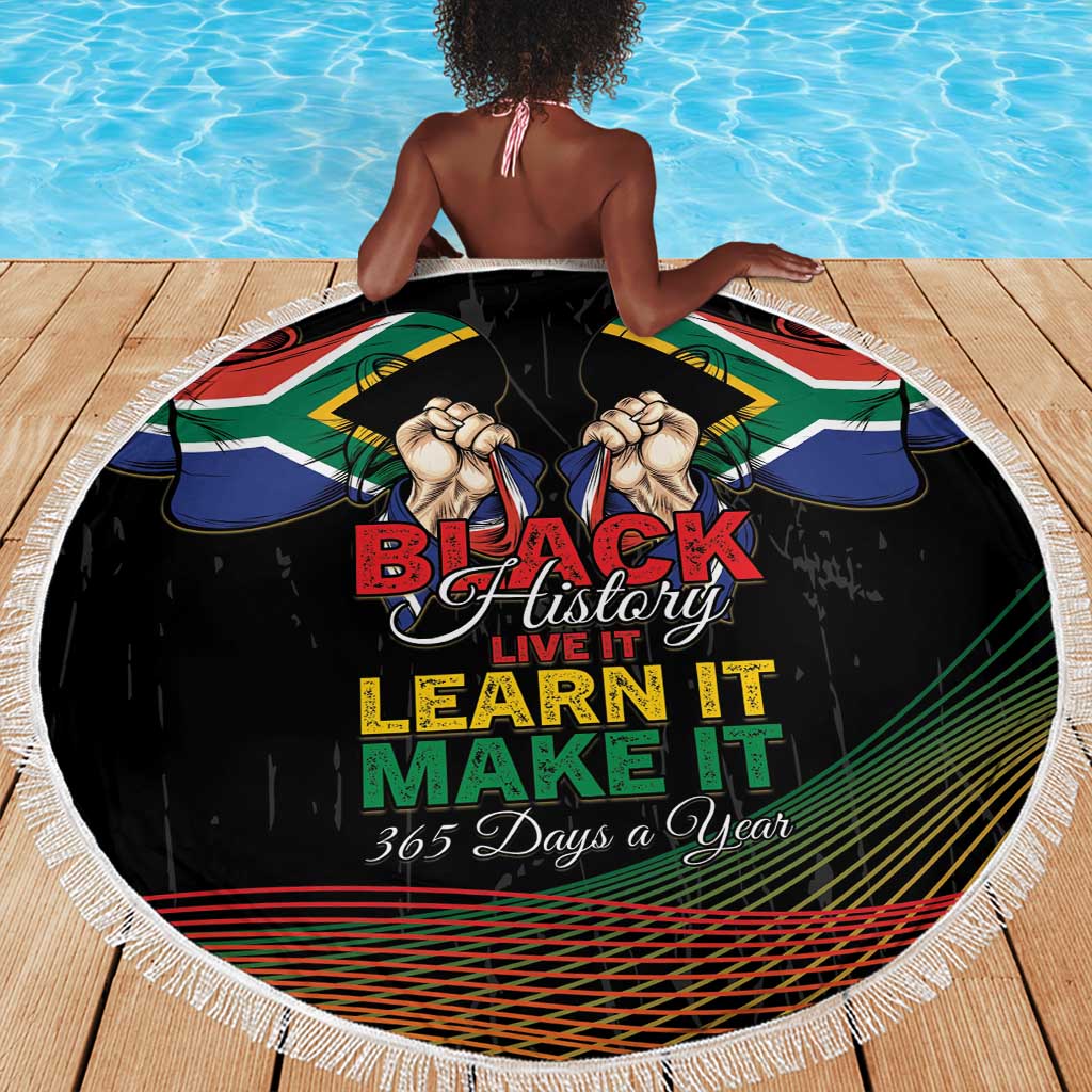 South Africa Black History Month Beach Blanket Live It Learn It Make It - African Pride