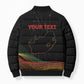 Personalized South Africa Black History Month Bomber Puffer Jacket Live It Learn It Make It - African Pride