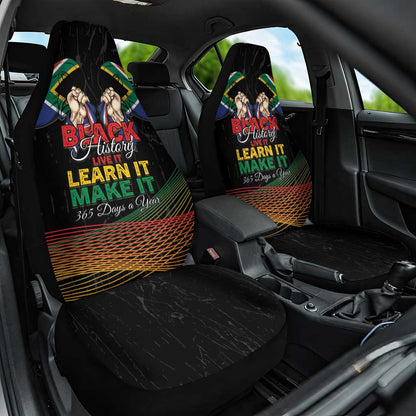 South Africa Black History Month Car Seat Cover Live It Learn It Make It - African Pride