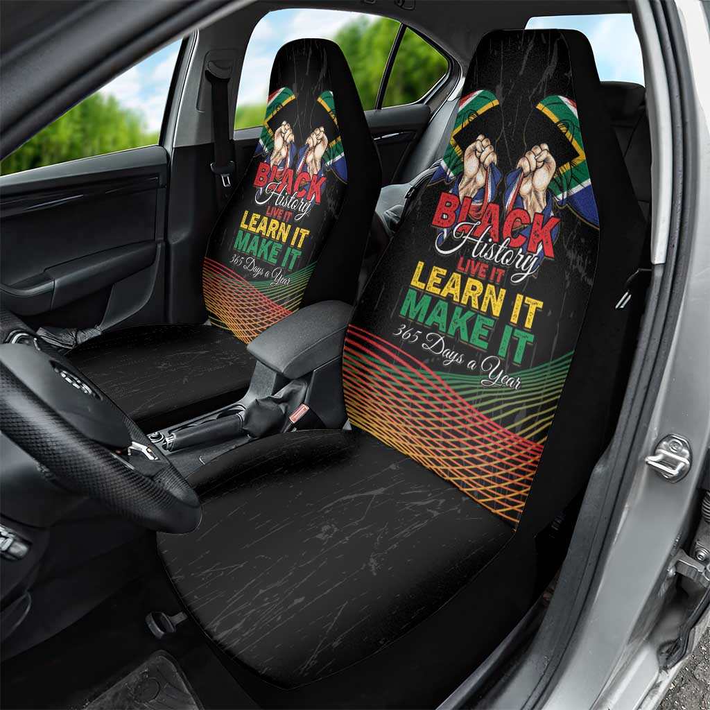 South Africa Black History Month Car Seat Cover Live It Learn It Make It - African Pride