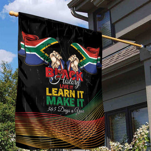 South Africa Black History Month Garden Flag Live It Learn It Make It - African Pride