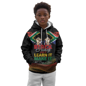 Personalized South Africa Black History Month Kid Hoodie Live It Learn It Make It - African Pride