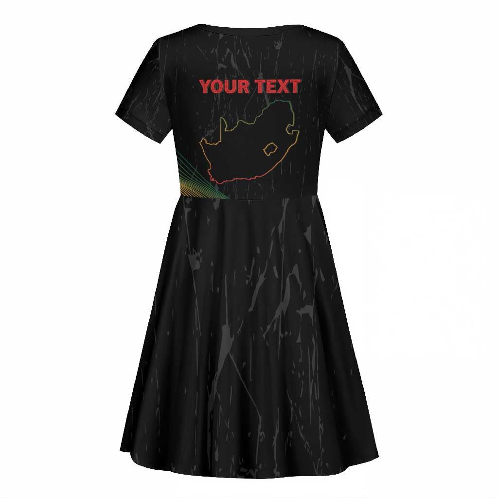 Personalized South Africa Black History Month Kid Short Sleeve Dress Live It Learn It Make It - African Pride