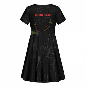 Personalized South Africa Black History Month Kid Short Sleeve Dress Live It Learn It Make It - African Pride