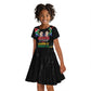Personalized South Africa Black History Month Kid Short Sleeve Dress Live It Learn It Make It - African Pride