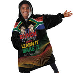 Personalized South Africa Black History Month Kid Wearable Blanket Hoodie Live It Learn It Make It - African Pride