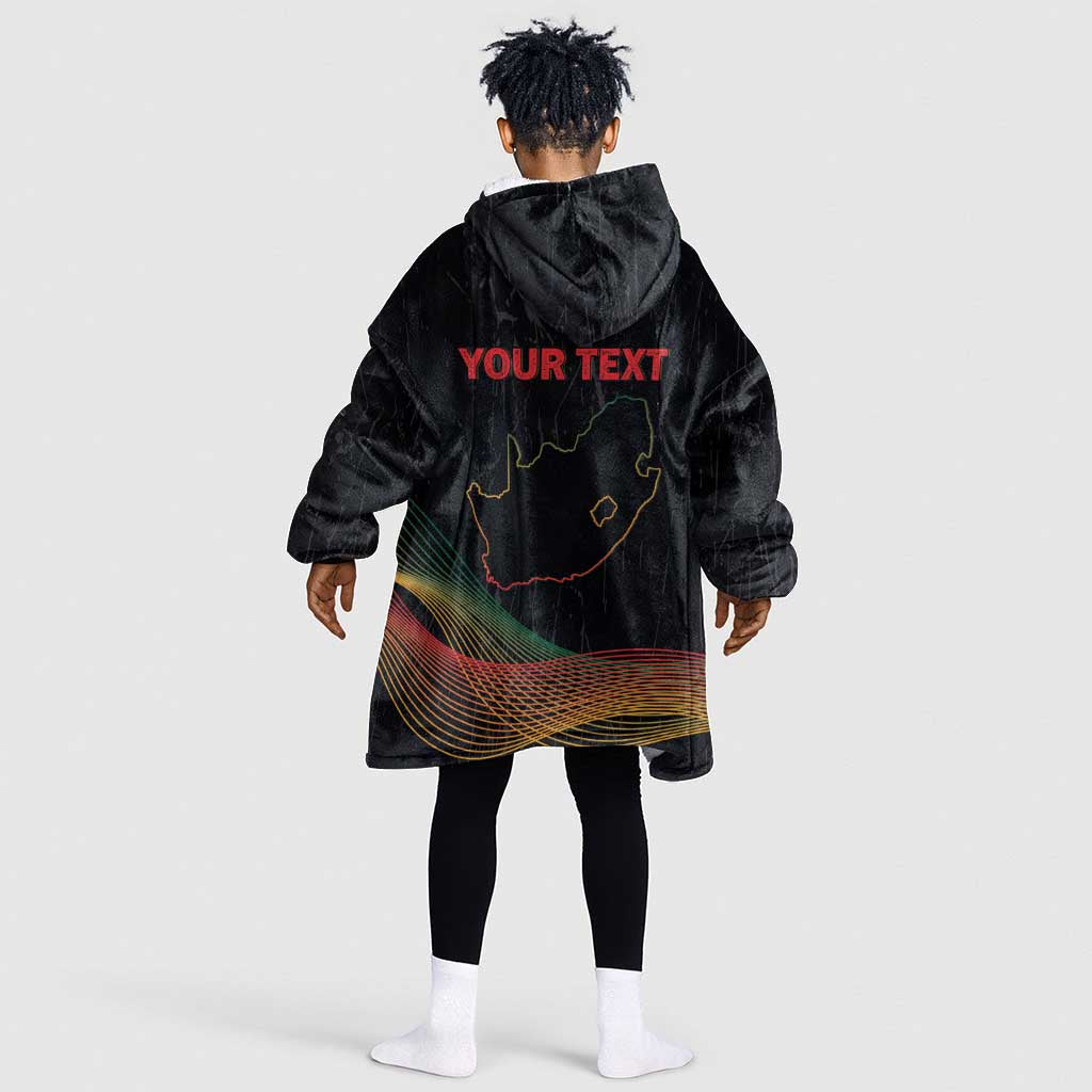 Personalized South Africa Black History Month Kid Wearable Blanket Hoodie Live It Learn It Make It - African Pride