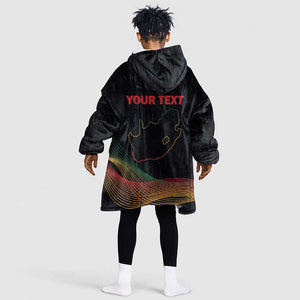 Personalized South Africa Black History Month Kid Wearable Blanket Hoodie Live It Learn It Make It - African Pride
