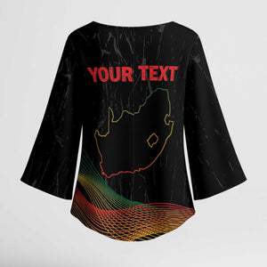 Personalized South Africa Black History Month Kimono Sleeve Blouse Live It Learn It Make It - African Pride