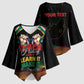 Personalized South Africa Black History Month Kimono Sleeve Blouse Live It Learn It Make It - African Pride