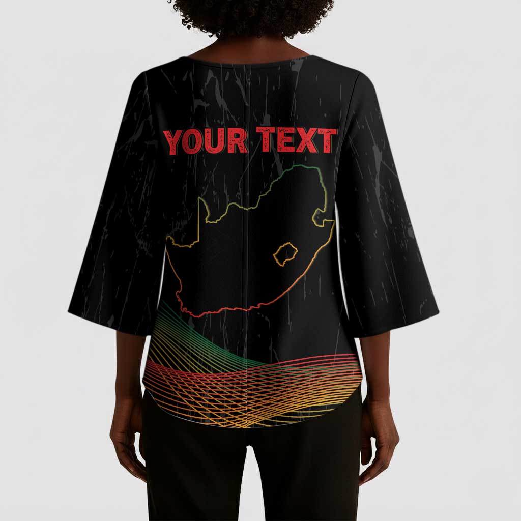 Personalized South Africa Black History Month Kimono Sleeve Blouse Live It Learn It Make It - African Pride