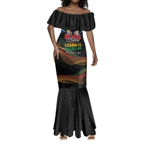 Personalized South Africa Black History Month Mermaid Dress Live It Learn It Make It - African Pride