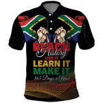 Personalized South Africa Black History Month Polo Shirt Live It Learn It Make It - African Pride