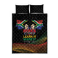 South Africa Black History Month Quilt Bed Set Live It Learn It Make It - African Pride